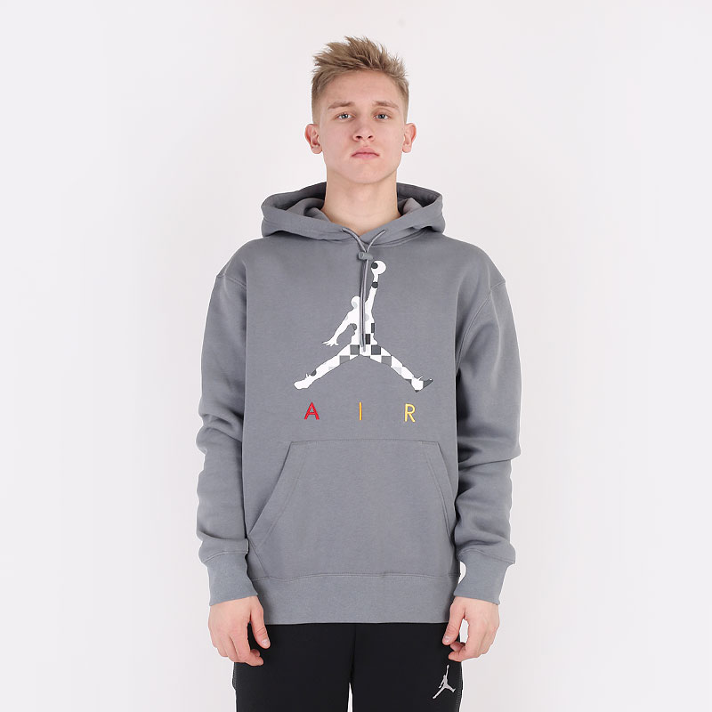 мужская серая толстовка Jordan AJ3 Graphic Fleece Hoodie DD5244-084 - цена, описание, фото 3